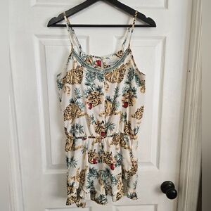 Kosiuko Tiger Print Romper M